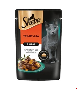 پوچ گربه شیبا با طعم گوشت